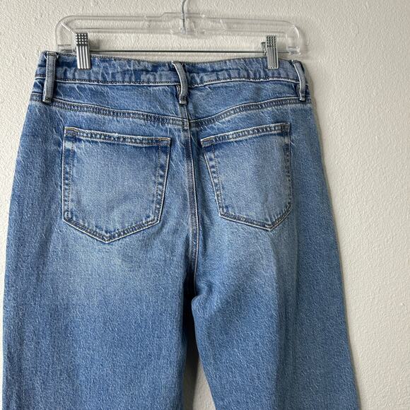 LOFT Petite High Rise Wide Leg Jeans Bright Mid Indigo Wash 28/6 - Picture 8 of 12
